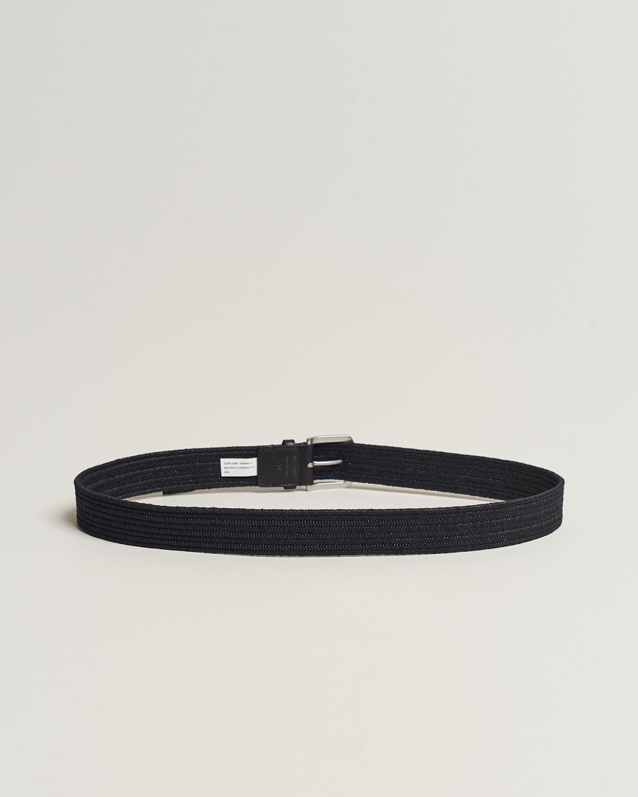 Homme | Ceintures Tissées | Polo Ralph Lauren | Braided Cotton Elastic Belt Polo Black