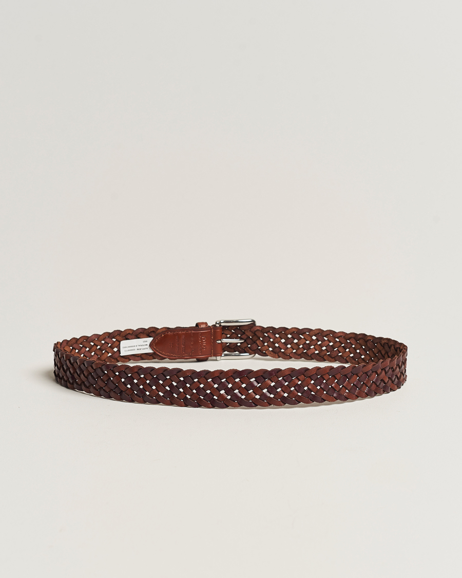 Homme | Ralph Lauren Holiday Gifting | Polo Ralph Lauren | Braided Leather Belt Dark Brown