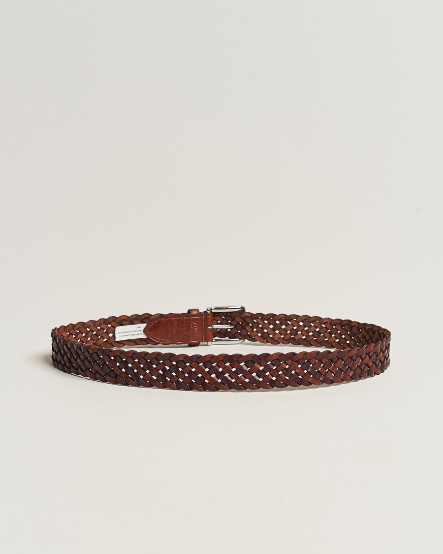 Homme | Polo Ralph Lauren Braided Belt Saddle Brown/Dk Brown W38 | Polo Ralph Lauren | Braided Belt Saddle Brown/Dk Brown W38
