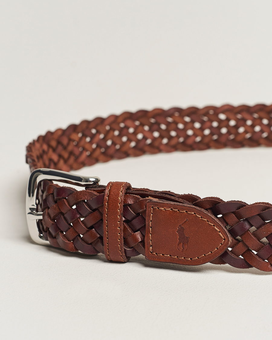Homme | Polo Ralph Lauren Braided Belt Saddle Brown/Dk Brown | Polo Ralph Lauren | Braided Belt Saddle Brown/Dk Brown