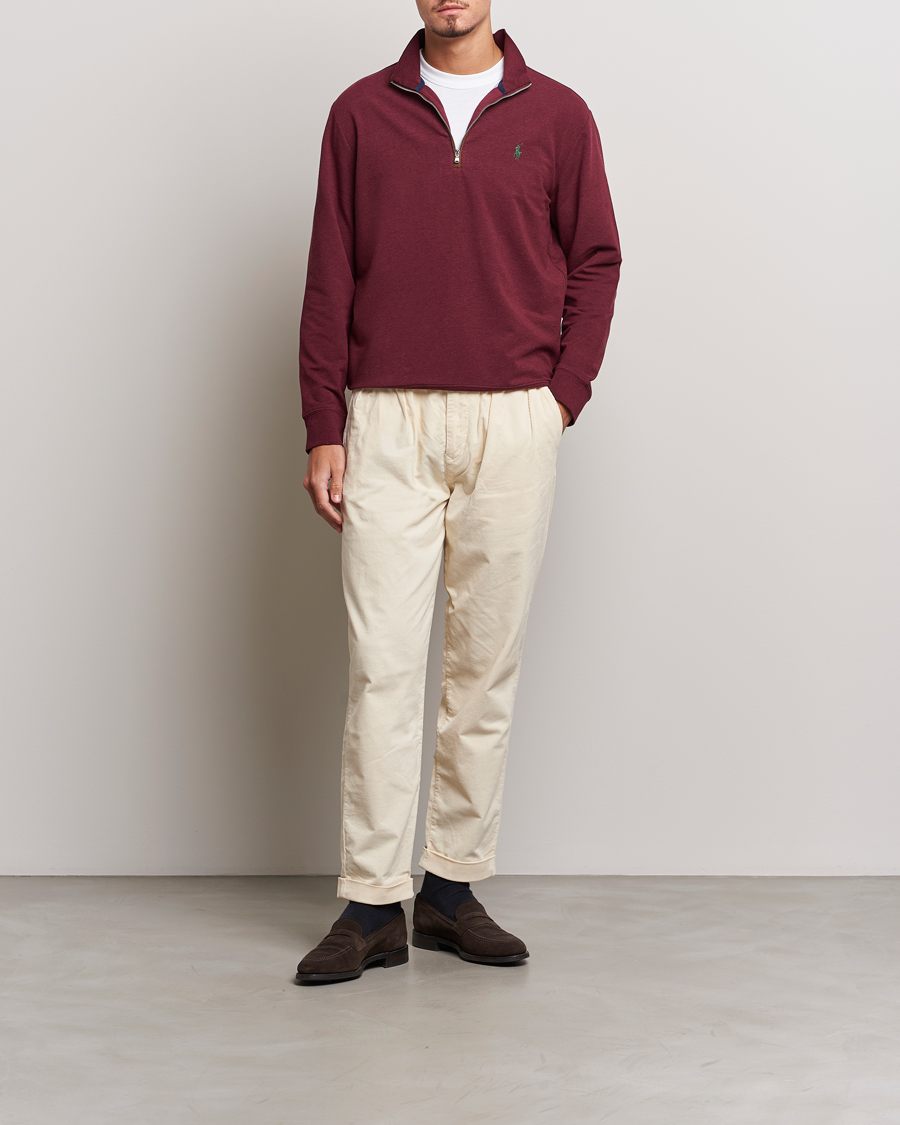 Homme | Pulls Et Tricots | Polo Ralph Lauren Golf | Terry Jersey Half Zip Sweater Wine Heather