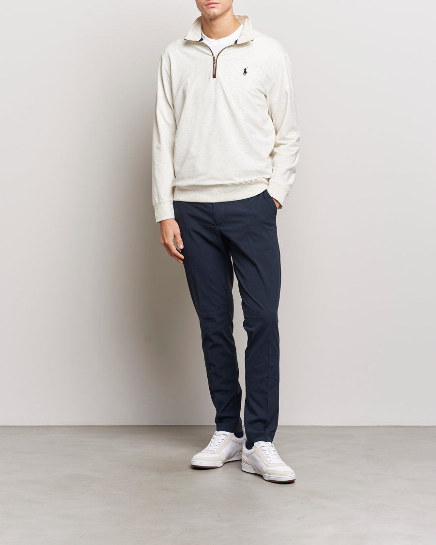 Homme | Pulls Et Tricots | Polo Ralph Lauren Golf | Terry Jersey Half Zip Sweater Oatmeal Heather