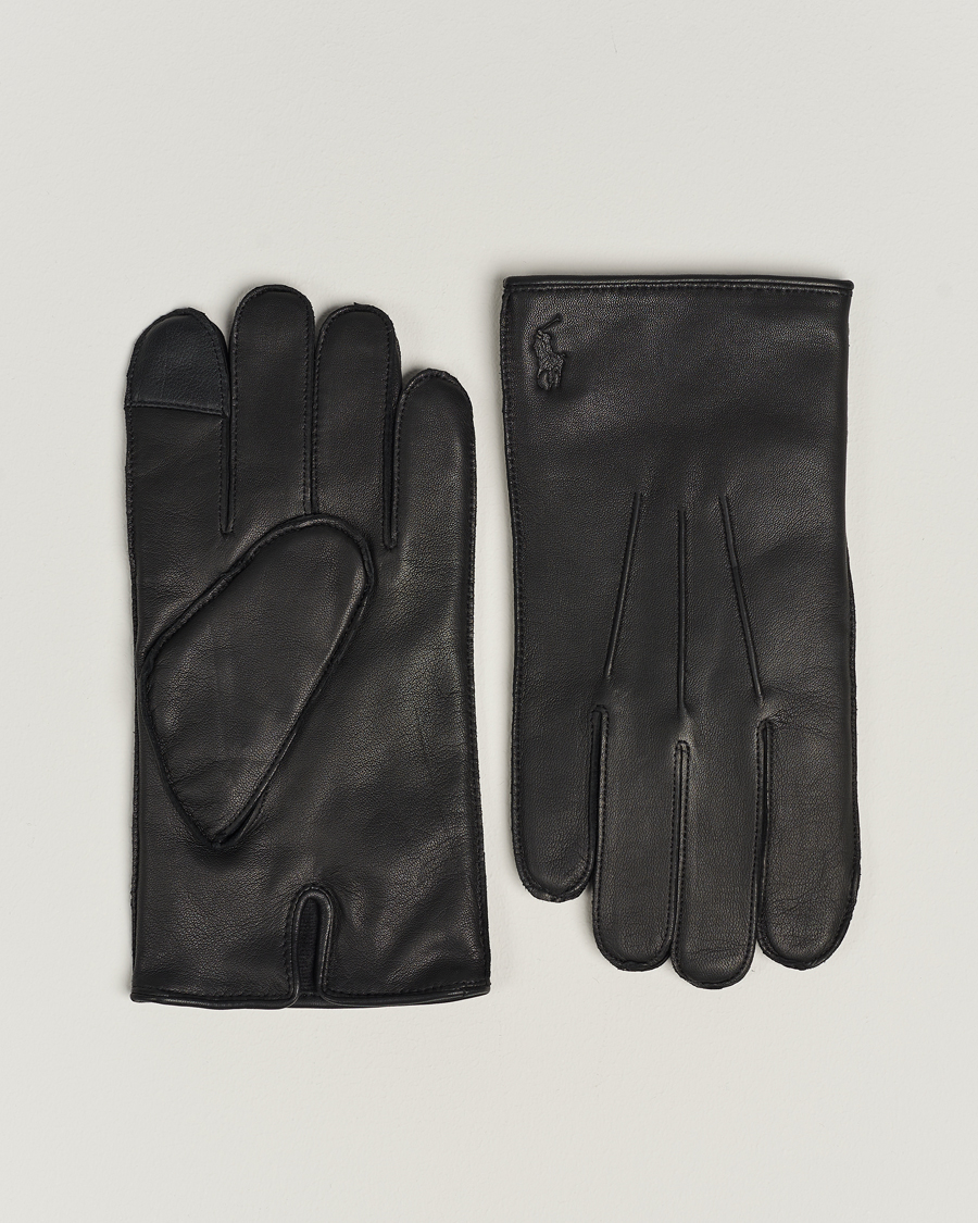 Homme | Polo Ralph Lauren Leather Gloves Black | Polo Ralph Lauren | Leather Gloves Black
