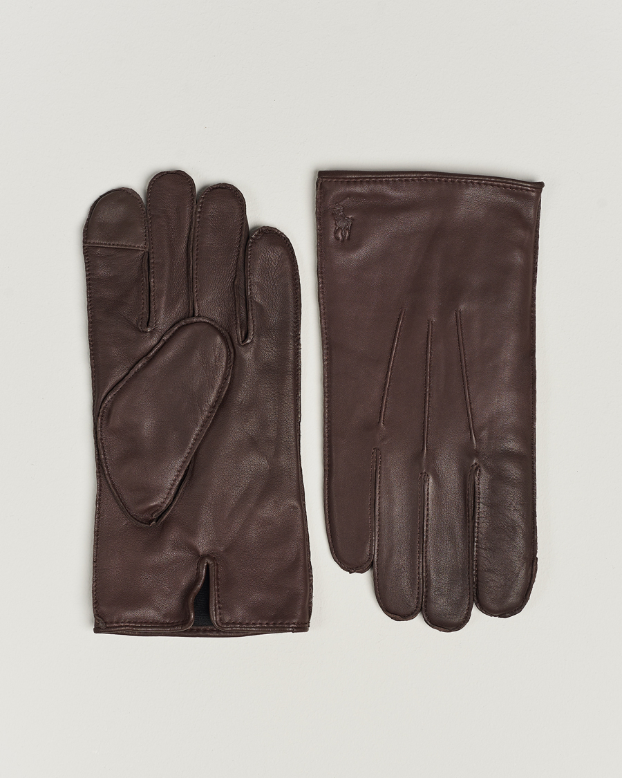 Homme | Polo Ralph Lauren Leather Gloves Dark Brown | Polo Ralph Lauren | Leather Gloves Dark Brown