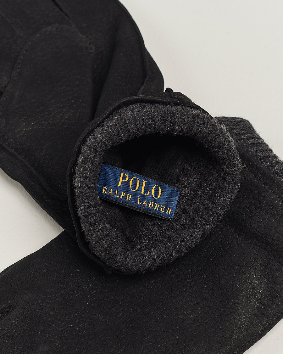 Homme | Polo Ralph Lauren Leather Gloves Black | Polo Ralph Lauren | Leather Gloves Black