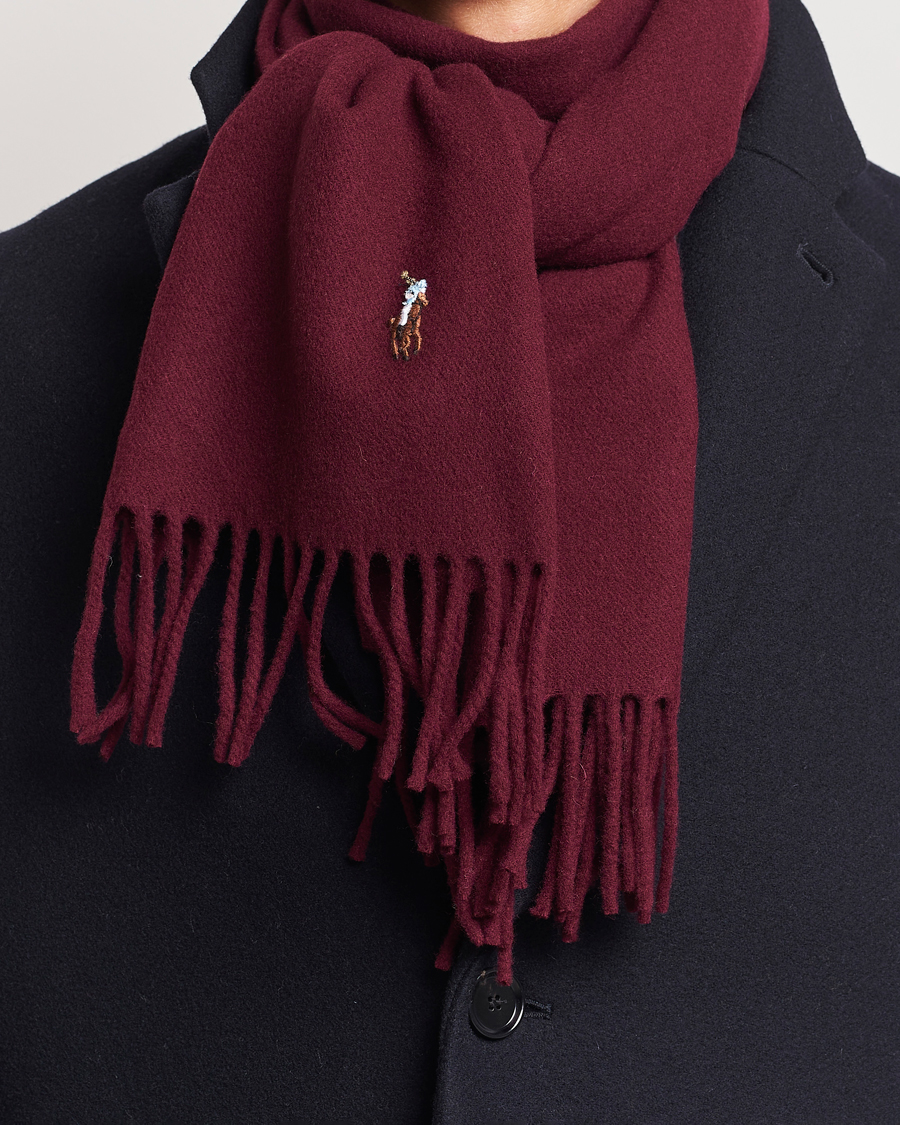 Homme | Polo Ralph Lauren Signature Wool Scarf Harvard Wine | Polo Ralph Lauren | Signature Wool Scarf Harvard Wine
