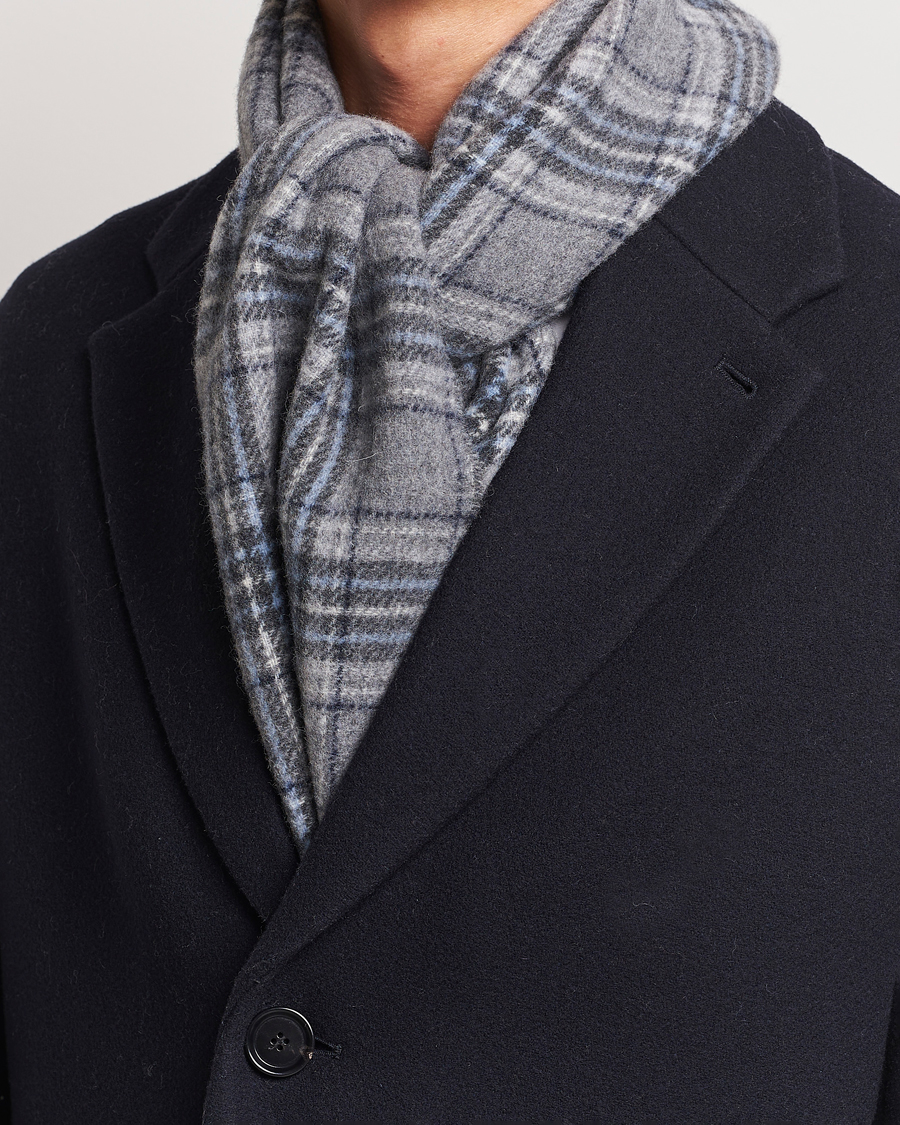 Homme |  | Polo Ralph Lauren | Wool Checked Scarf Grey