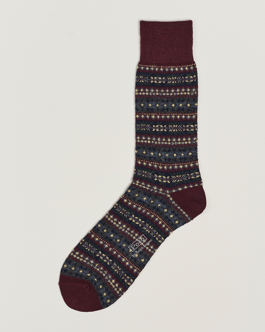 Homme | Sous-Vêtements Et Chaussettes | Polo Ralph Lauren | Wool Fairisle Socks Wine