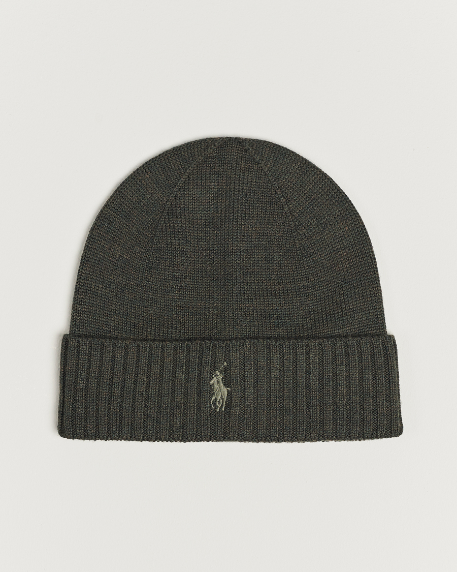 Homme | Polo Ralph Lauren Merino Wool Beanie Olive Heather | Polo Ralph Lauren | Merino Wool Beanie Olive Heather
