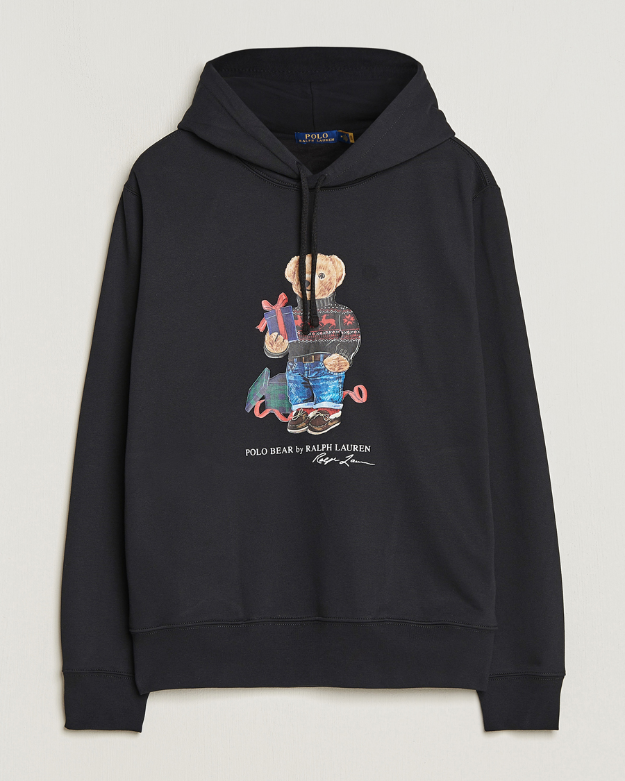 Homme | Pulls Et Tricots | Polo Ralph Lauren | Printed Denim Bear Hoodie Black