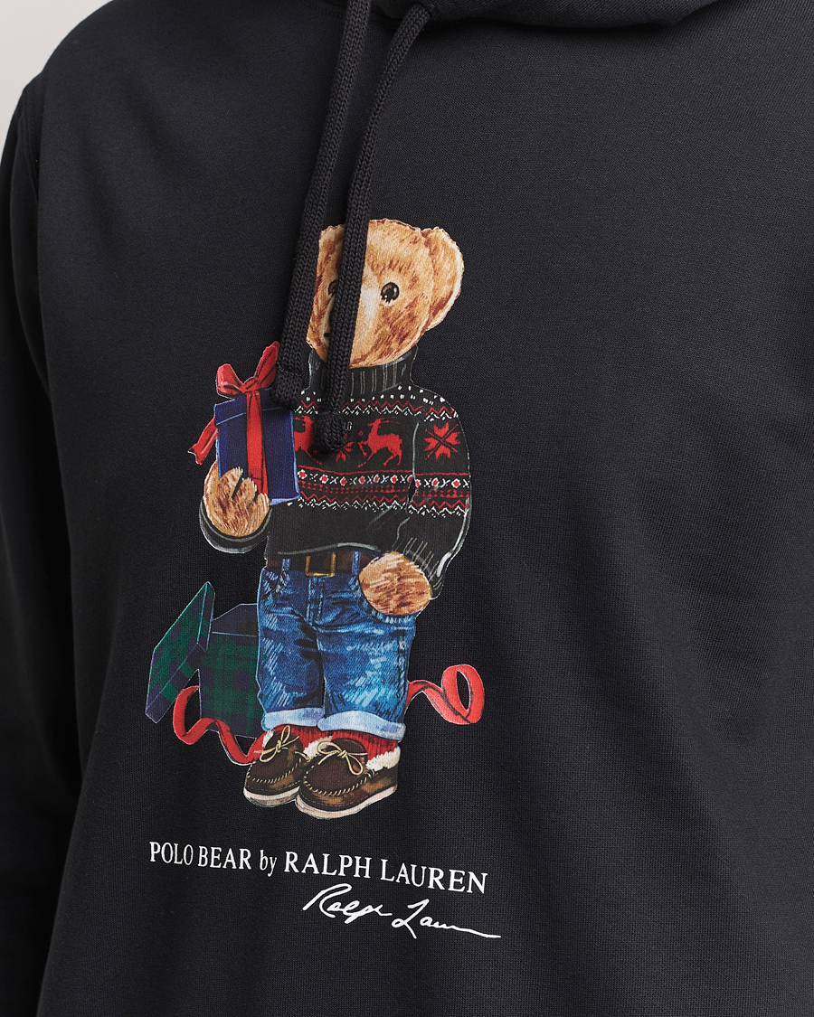 Homme | Pulls Et Tricots | Polo Ralph Lauren | Printed Denim Bear Hoodie Black