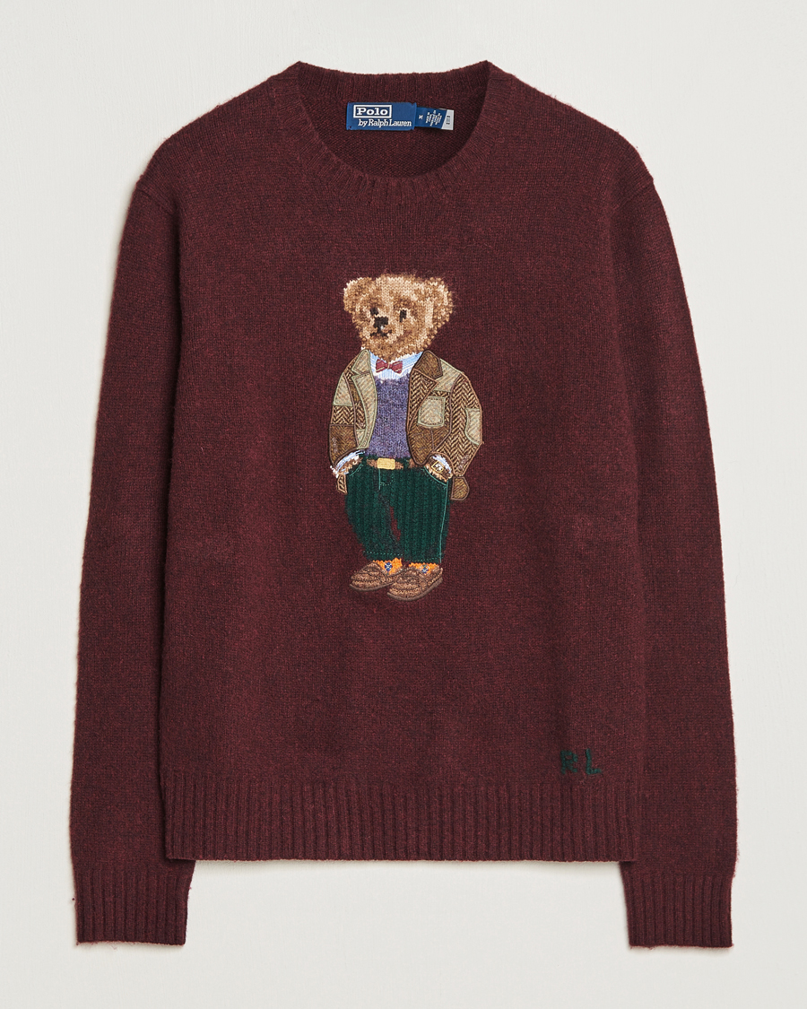 Homme | Pulls Et Tricots | Polo Ralph Lauren | Wool/Cashmere Knitted Bear Sweater Aged Wine Heather