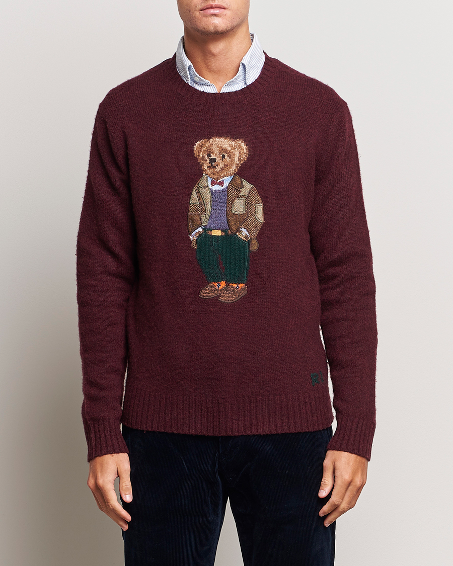 Homme | Pulls Et Tricots | Polo Ralph Lauren | Wool/Cashmere Knitted Bear Sweater Aged Wine Heather