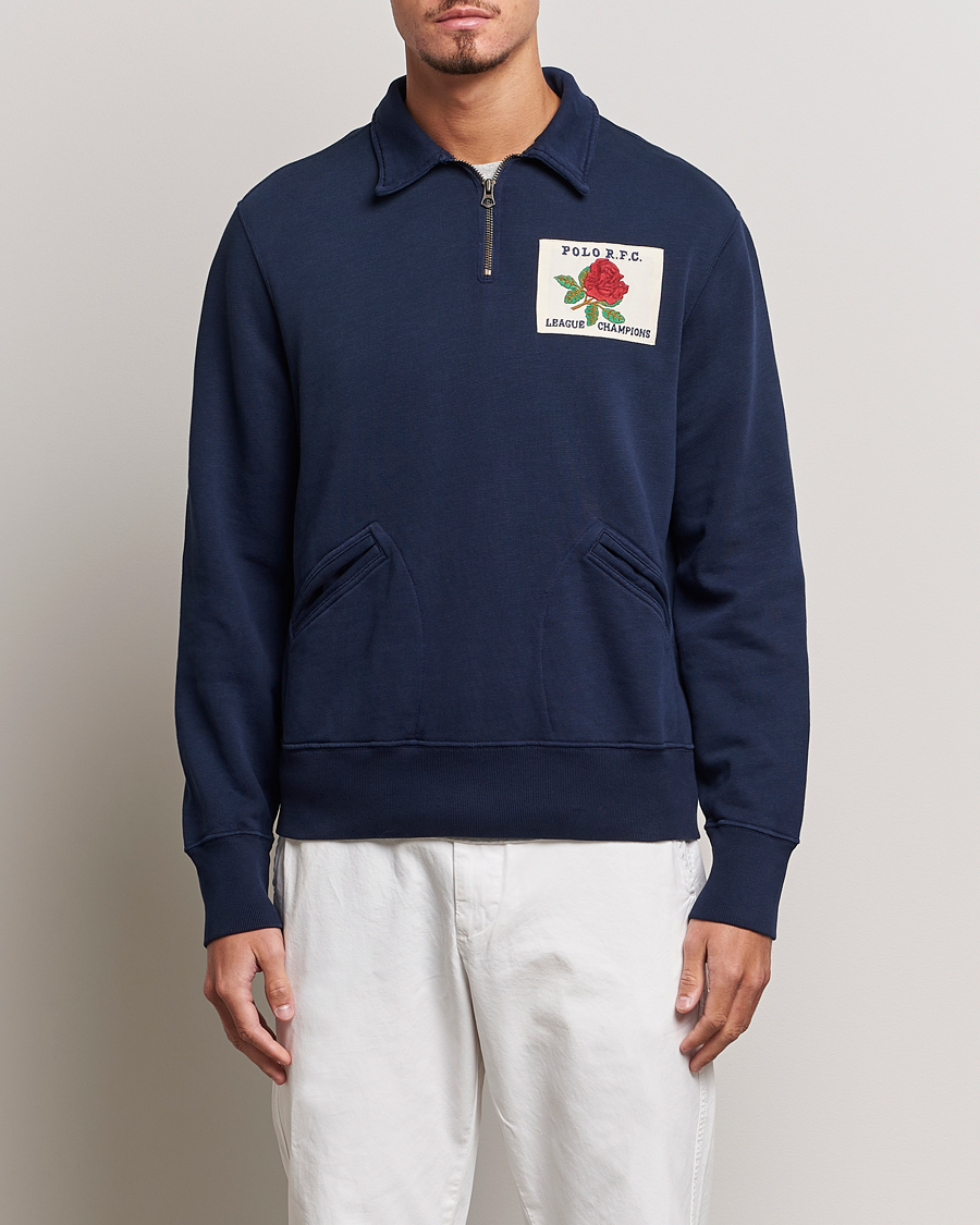 Homme | Pulls Et Tricots | Polo Ralph Lauren | Logo Cotton Half Zip Cruise Navy