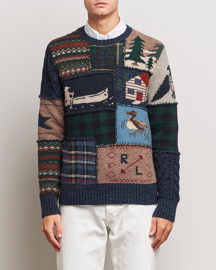 Homme | Pulls Et Tricots | Polo Ralph Lauren | Wool Patchwork Knitted Sweater Multi