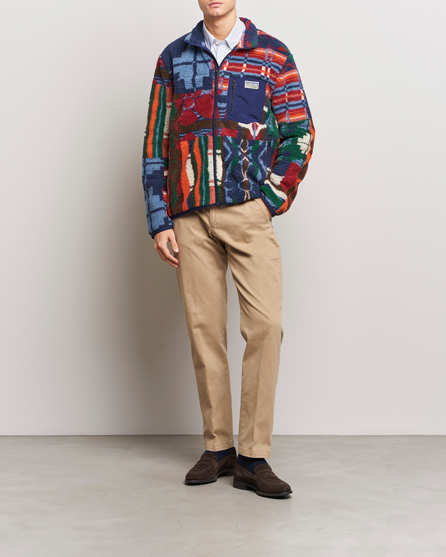 Homme | Pulls Et Tricots | Polo Ralph Lauren | Pinelodge Pile Patchwork Full Zip Multi