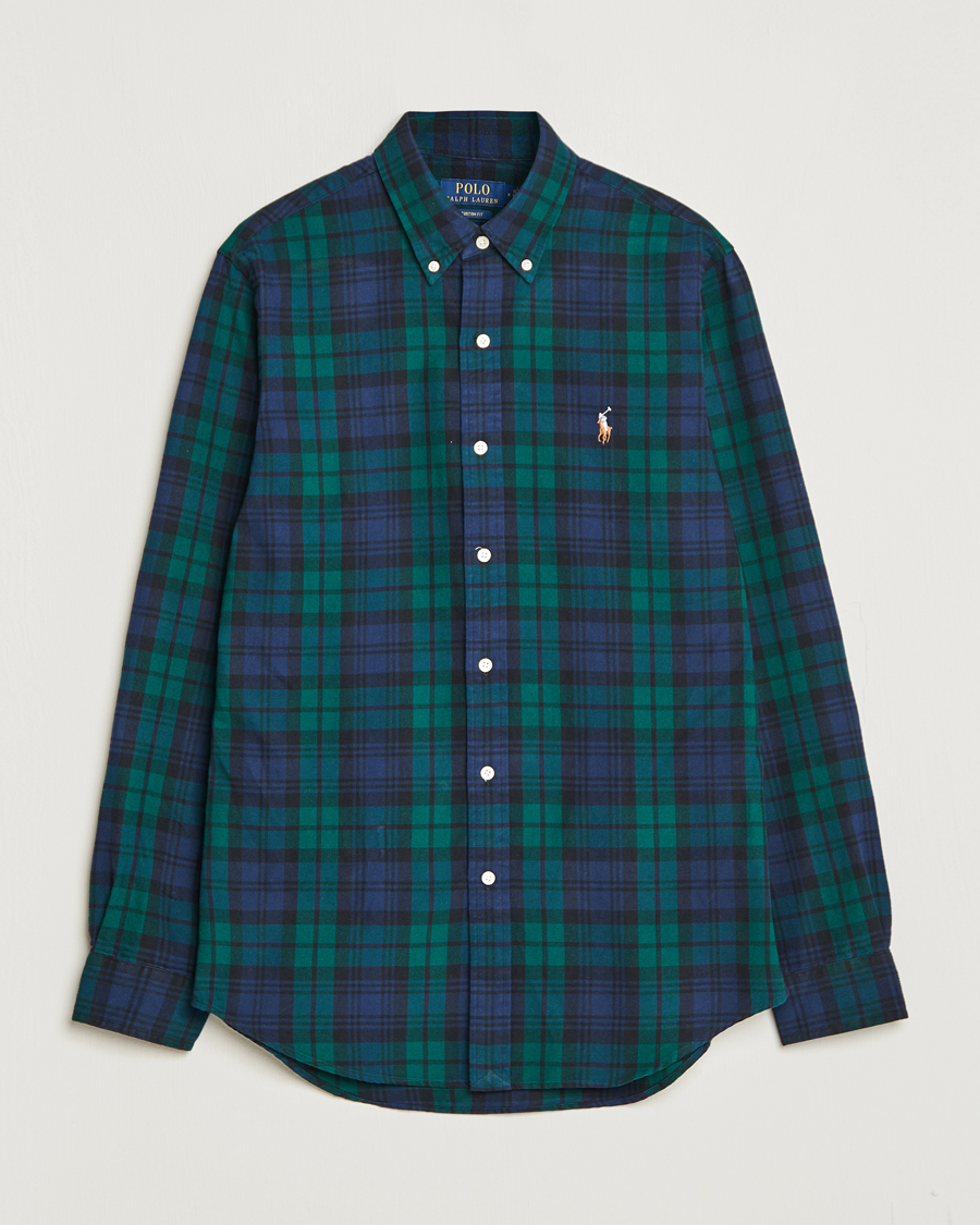 Homme | Chemises | Polo Ralph Lauren | Custom Fit Checked Shirt Navy/Green