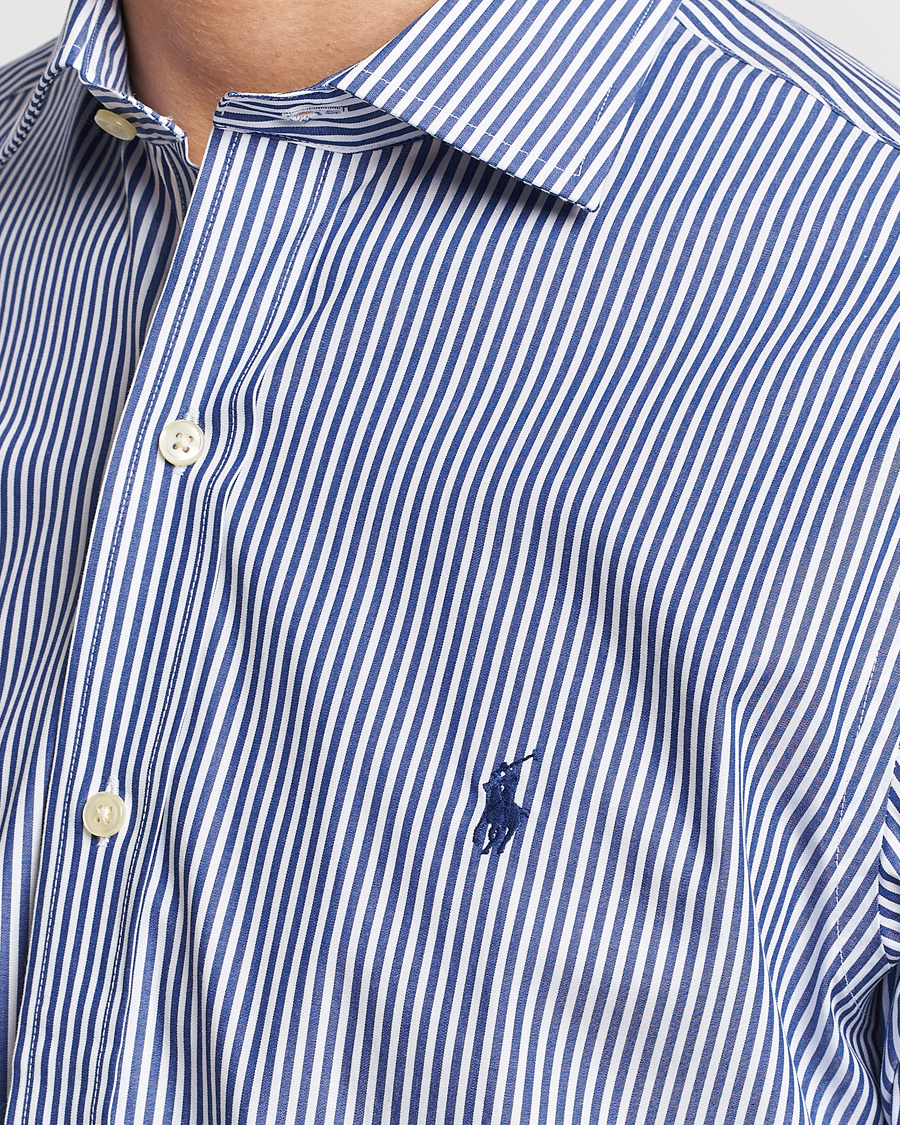 Homme | Chemises | Polo Ralph Lauren | Poplin Striped Dress Shirt Royal/White