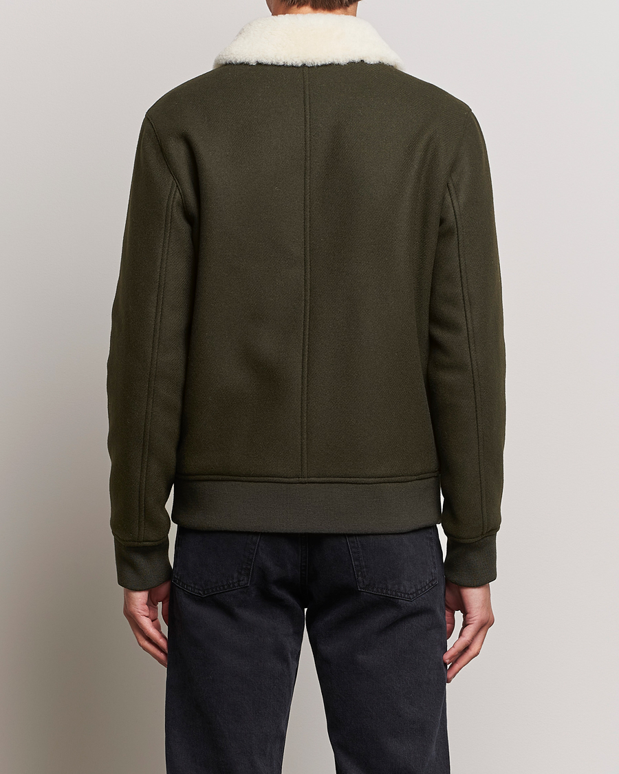 Homme | Manteaux Et Vestes | A.P.C. | Ben Shearling Bomber Jacket Dark Green