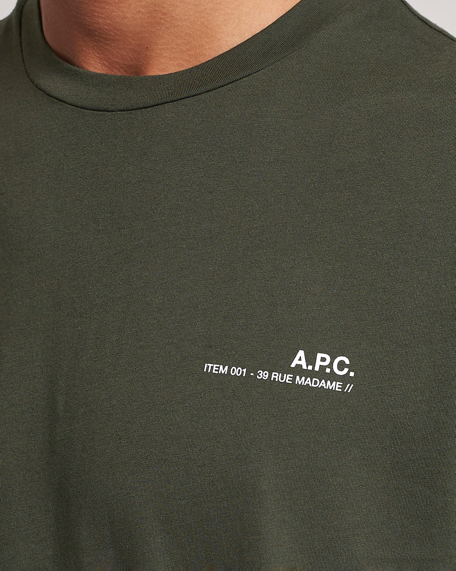 Homme | T-shirts | A.P.C. | Item Short Sleeve T-Shirt Kaki