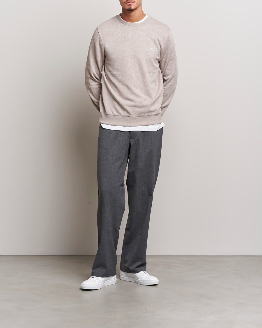 Homme | Pulls Et Tricots | A.P.C. | Item Crew Neck Sweatshirt Beige Chine