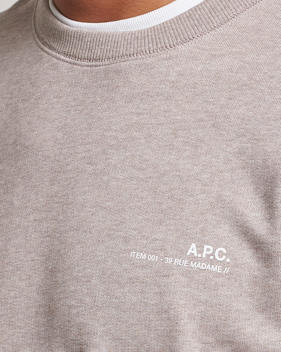 Homme | Pulls Et Tricots | A.P.C. | Item Crew Neck Sweatshirt Beige Chine