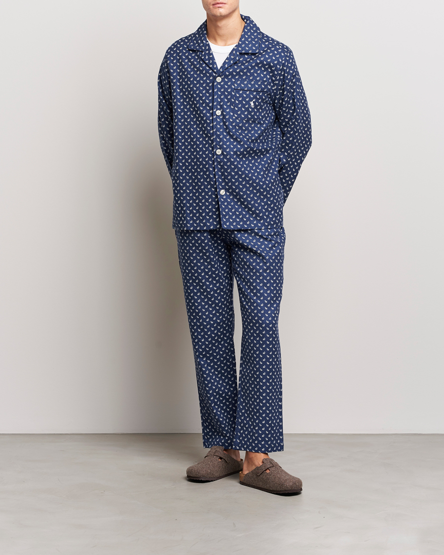 Homme | Peignoirs Et Pyjamas | Polo Ralph Lauren | Flannel Paisley Pyjama Set Navy