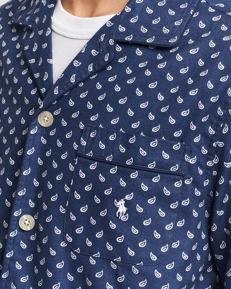 Homme | Peignoirs Et Pyjamas | Polo Ralph Lauren | Flannel Paisley Pyjama Set Navy