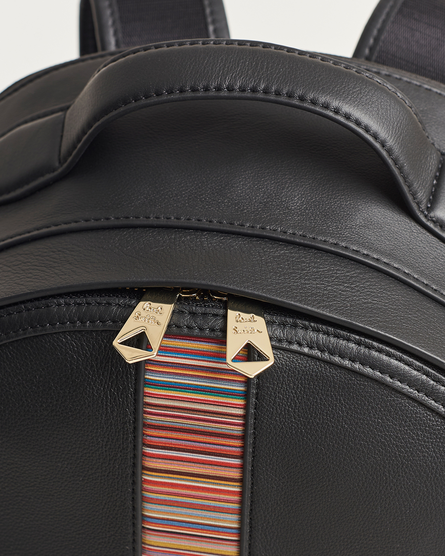 Homme | Paul Smith Leather Stripe Backpack Black | Paul Smith | Leather Stripe Backpack Black