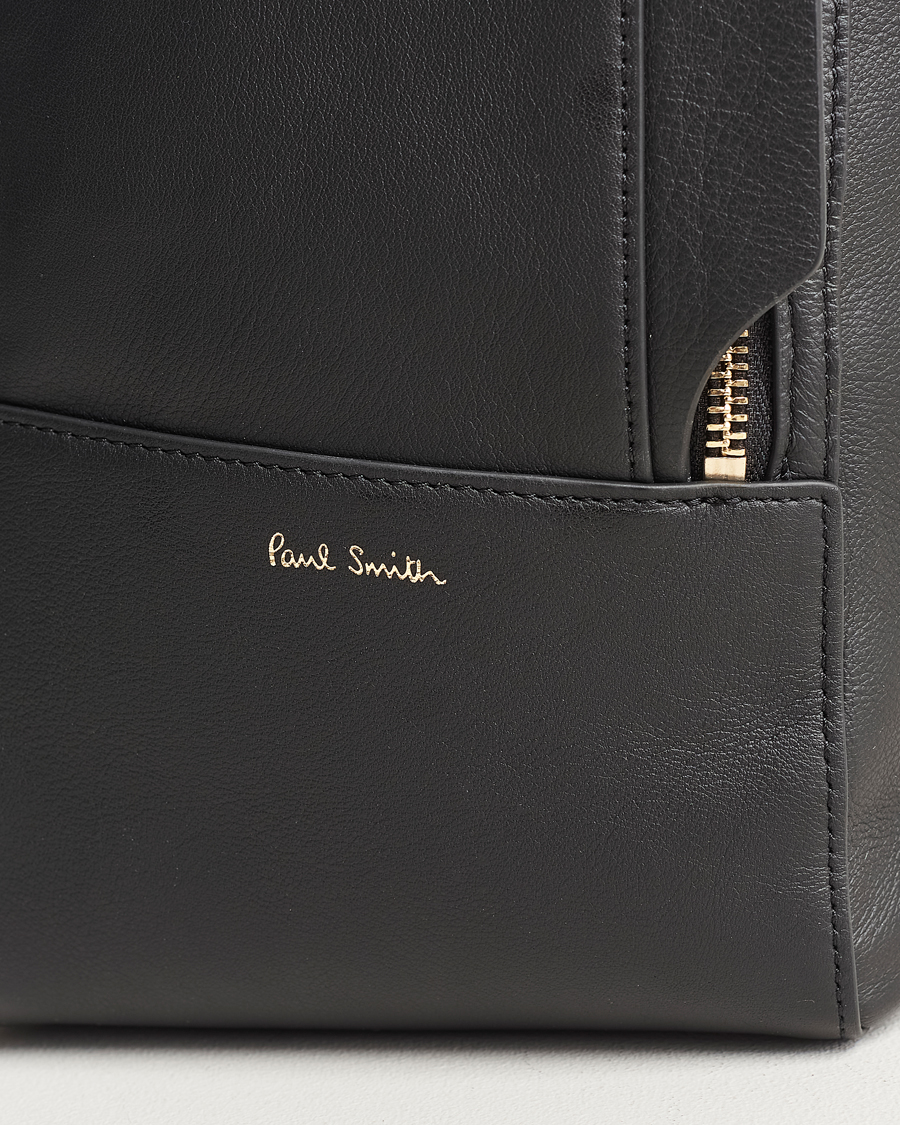 Homme | Paul Smith Leather Stripe Backpack Black | Paul Smith | Leather Stripe Backpack Black