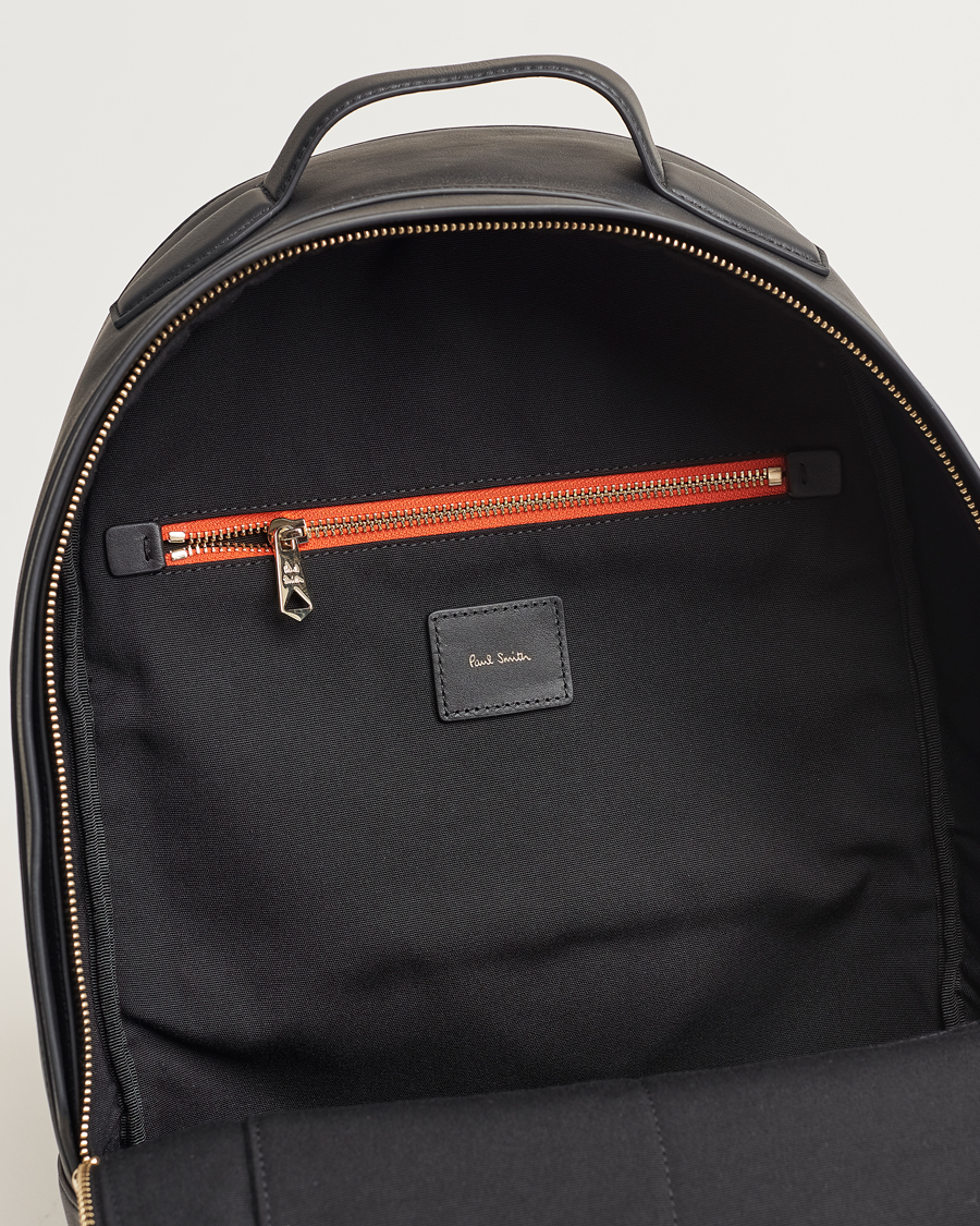 Homme | Paul Smith Leather Stripe Backpack Black | Paul Smith | Leather Stripe Backpack Black