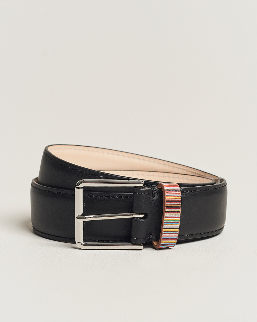 Homme | Paul Smith Leather Stripe Belt Black | Paul Smith | Leather Stripe Belt Black