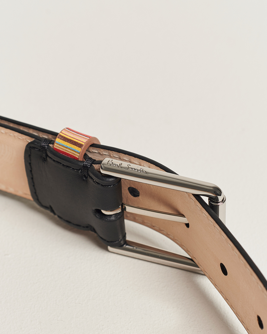 Homme | Paul Smith Leather Stripe Belt Black | Paul Smith | Leather Stripe Belt Black