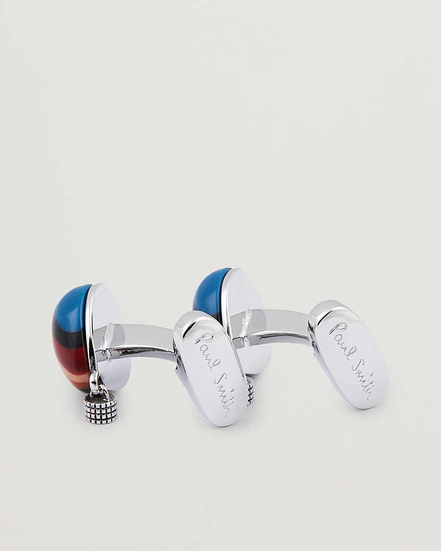 Homme | Paul Smith Air Ballon Stripe Cufflink Silver | Paul Smith | Air Ballon Stripe Cufflink Silver