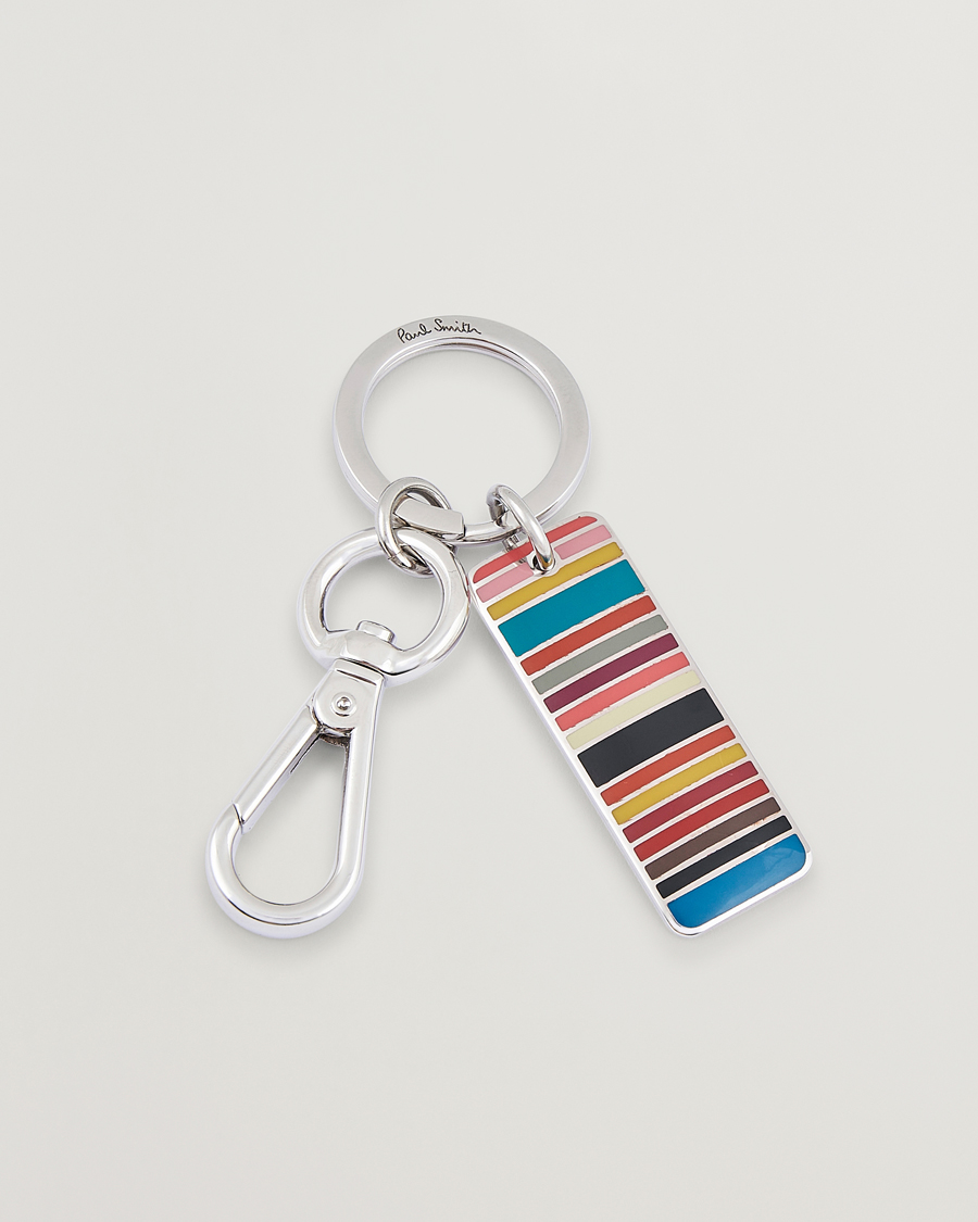 Homme | Porte-Clés | Paul Smith | Signature Stripe Keyring Silver