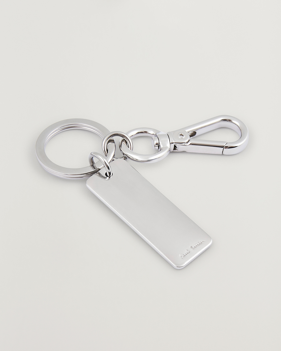 Homme |  | Paul Smith | Signature Stripe Keyring Silver