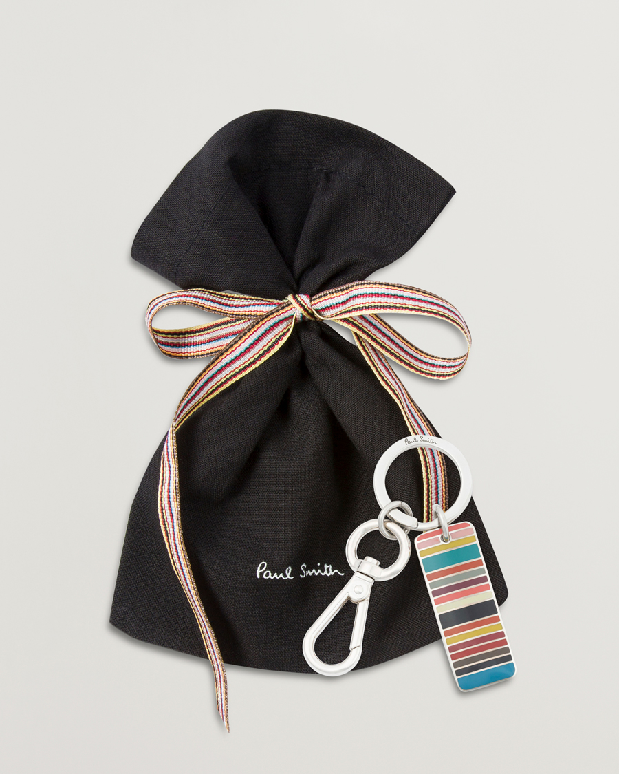 Homme | Porte-Clés | Paul Smith | Signature Stripe Keyring Silver