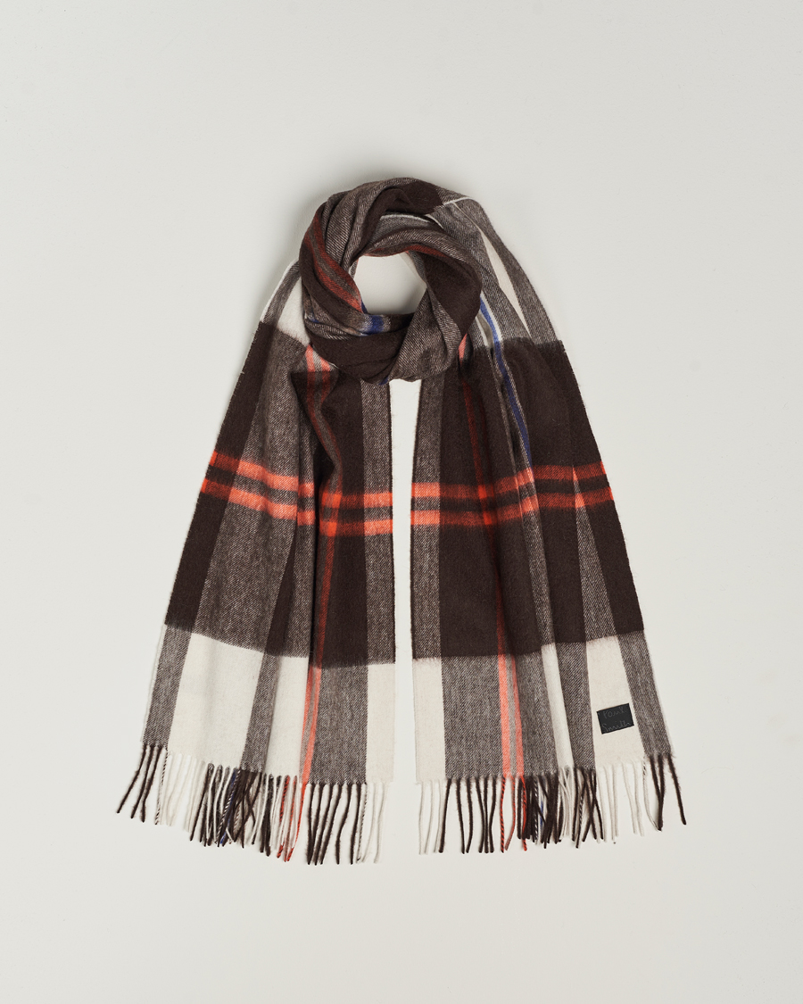 Homme | Paul Smith Lambswool Checked Scarf Brown Multi | Paul Smith | Lambswool Checked Scarf Brown Multi