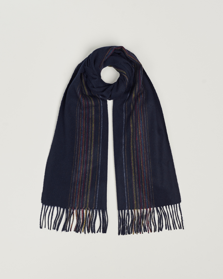 Homme | Paul Smith Lambswool/Cashmere Signature Scarf Navy | Paul Smith | Lambswool/Cashmere Signature Scarf Navy