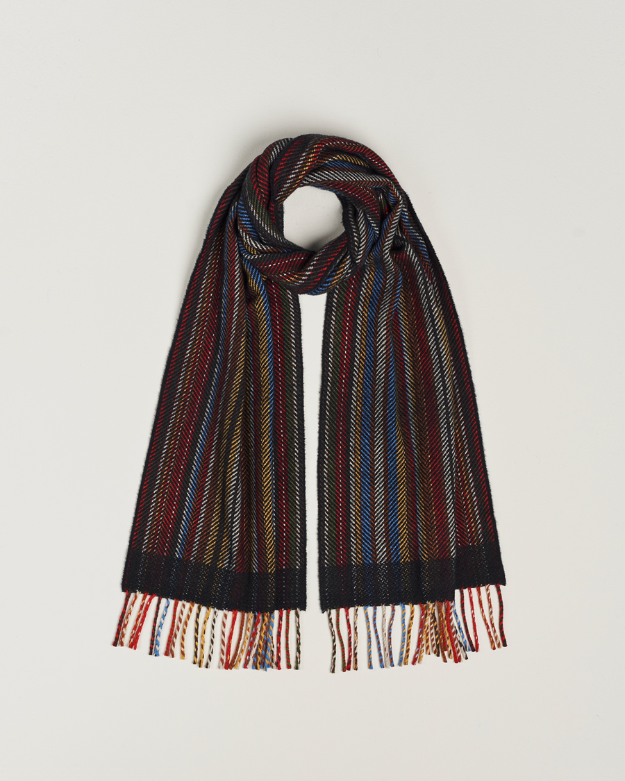 Homme | Paul Smith Wool/Cashmere Stripe Herringbone Scarf Multi | Paul Smith | Wool/Cashmere Stripe Herringbone Scarf Multi