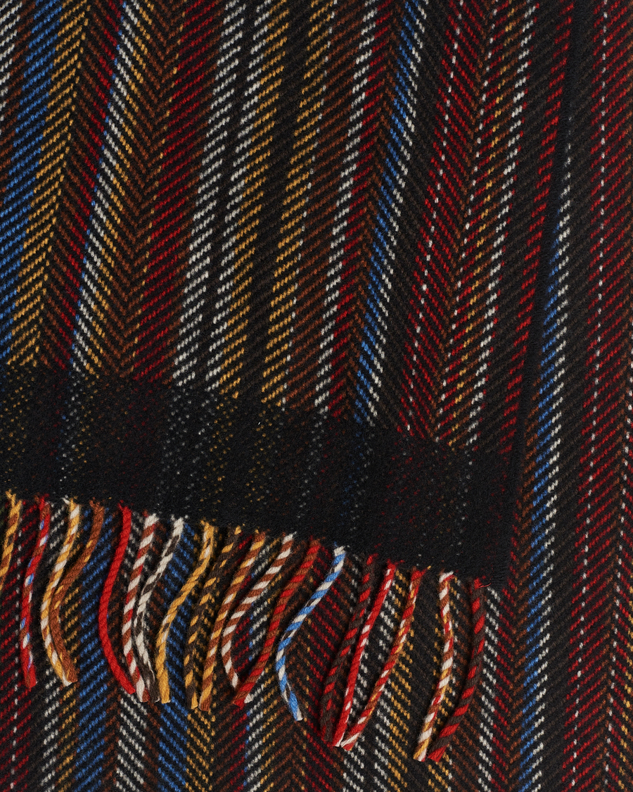 Homme | Paul Smith Wool/Cashmere Stripe Herringbone Scarf Multi | Paul Smith | Wool/Cashmere Stripe Herringbone Scarf Multi