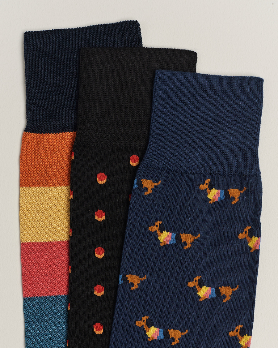 Homme |  | Paul Smith | 3-Pack Novelty Mix Socks Multi