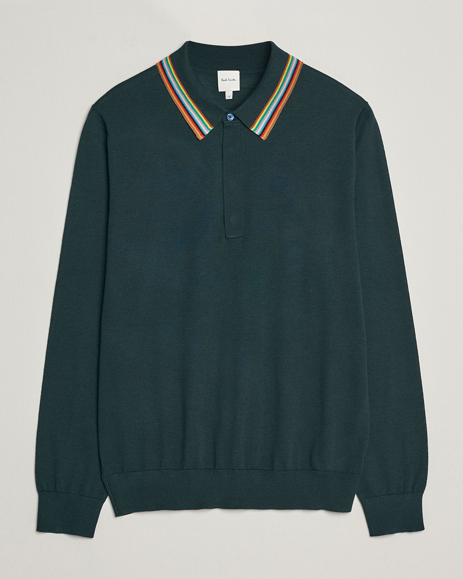 Homme | Pulls Et Tricots | Paul Smith | Wool/Silk Knitted Polo Dark Green