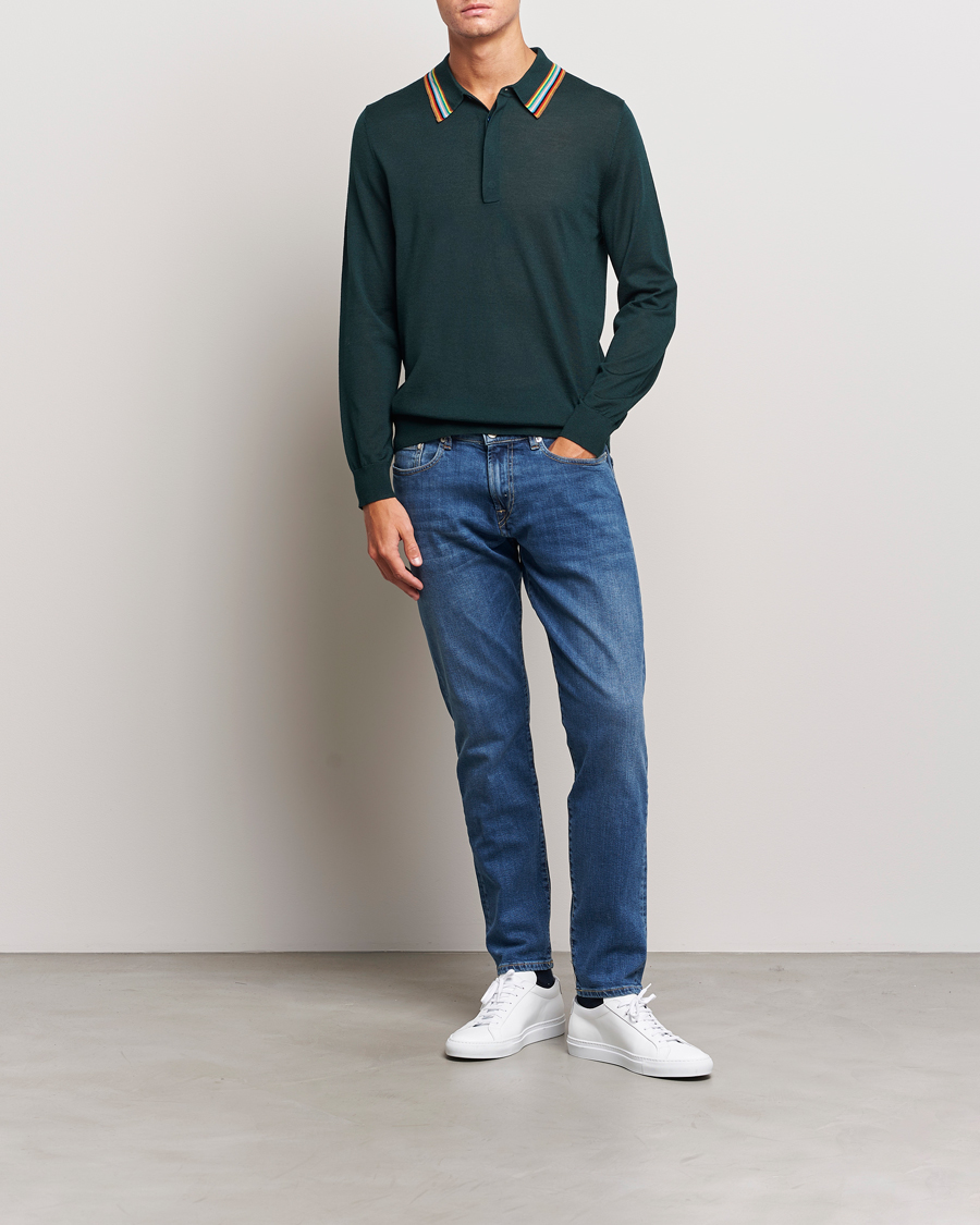 Homme | Pulls Et Tricots | Paul Smith | Wool/Silk Knitted Polo Dark Green