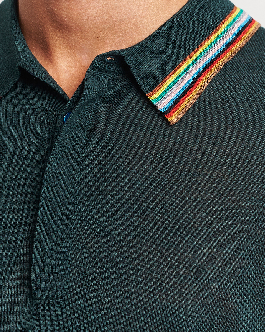 Homme | Pulls Et Tricots | Paul Smith | Wool/Silk Knitted Polo Dark Green