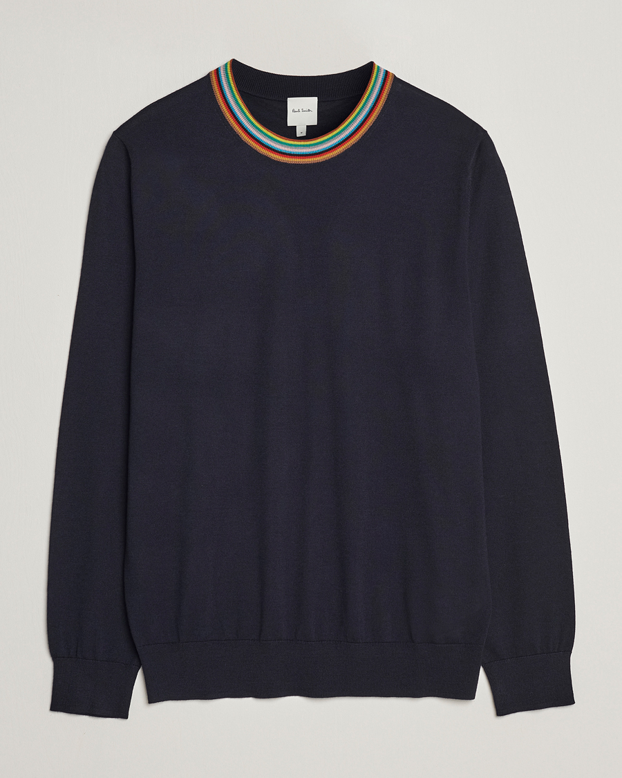 Homme | Pulls Et Tricots | Paul Smith | Wool/Silk Knitted Crew Neck Navy
