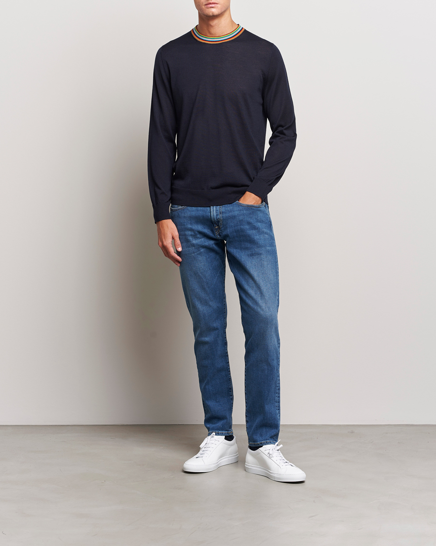 Homme | Pulls Et Tricots | Paul Smith | Wool/Silk Knitted Crew Neck Navy