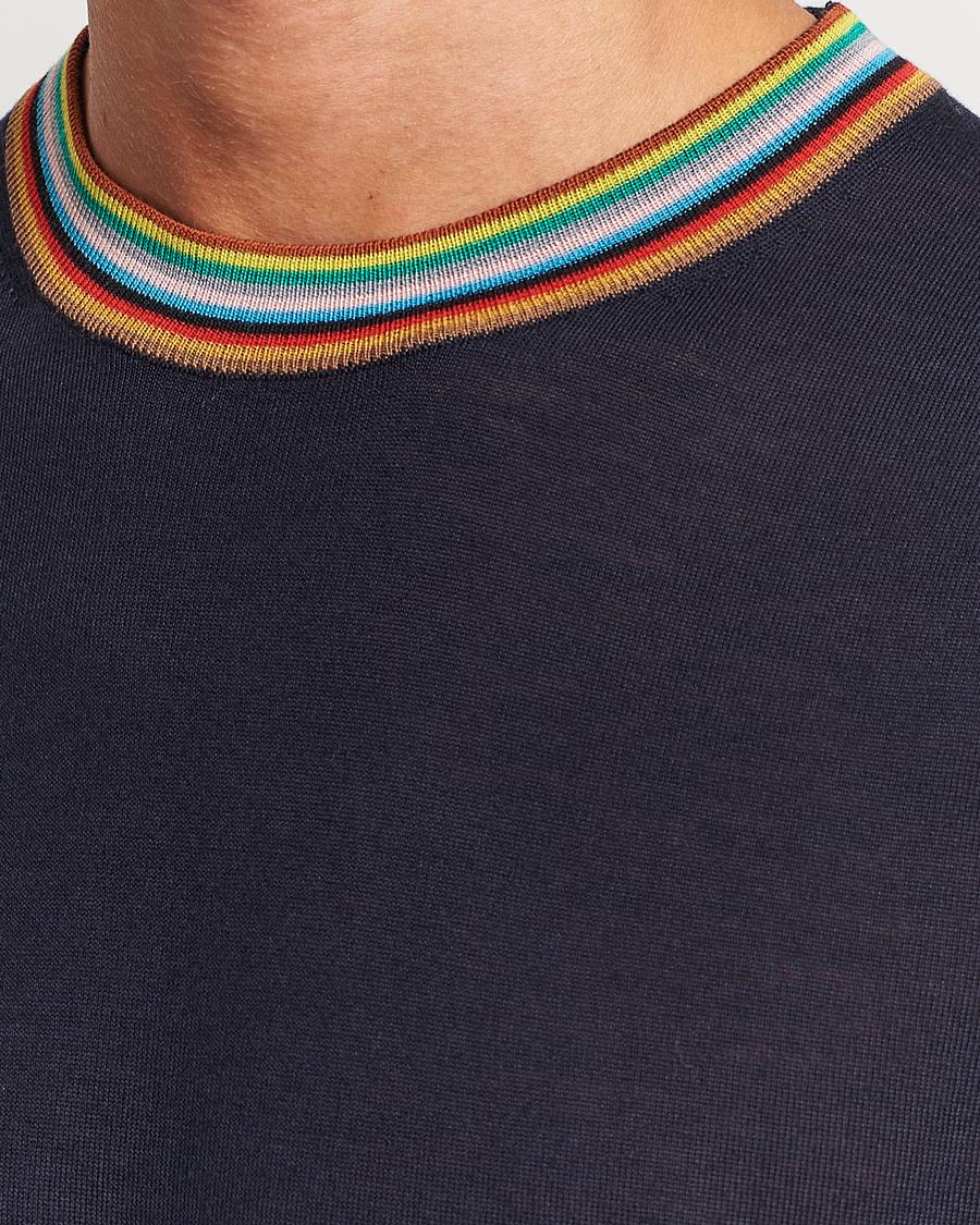 Homme | Pulls Et Tricots | Paul Smith | Wool/Silk Knitted Crew Neck Navy