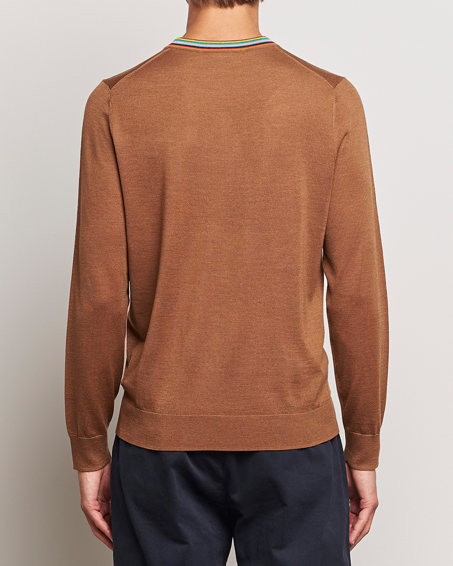 Homme | Pulls Et Tricots | Paul Smith | Wool/Silk Knitted Crew Neck Brown