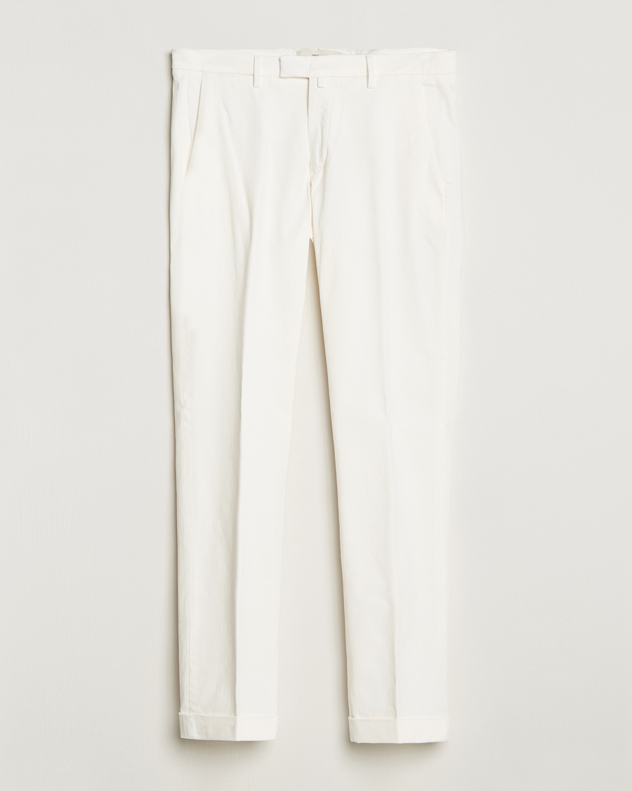 Homme | Pantalons | Briglia 1949 | Slim Fit Cotton Stretch Chino Off White